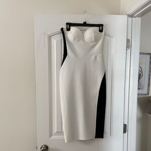 Elegant Black and White Dress